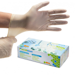 Meditrast Γάντια Λάτεξ Χωρίς Πούδρα σε Λευκό Χρώμα 100τμχ