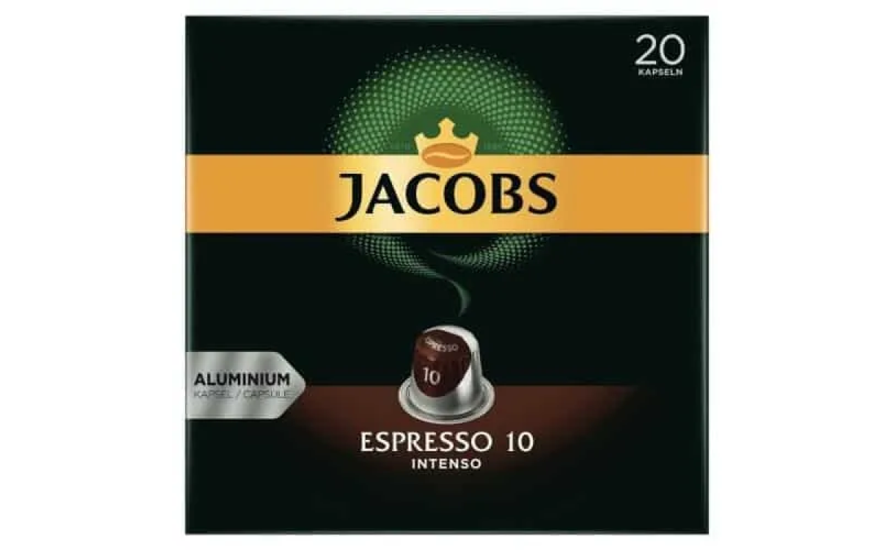 Jacobs Espresso Intenso Συμβατές Κάψουλες Nespresso – 20 Τμχ