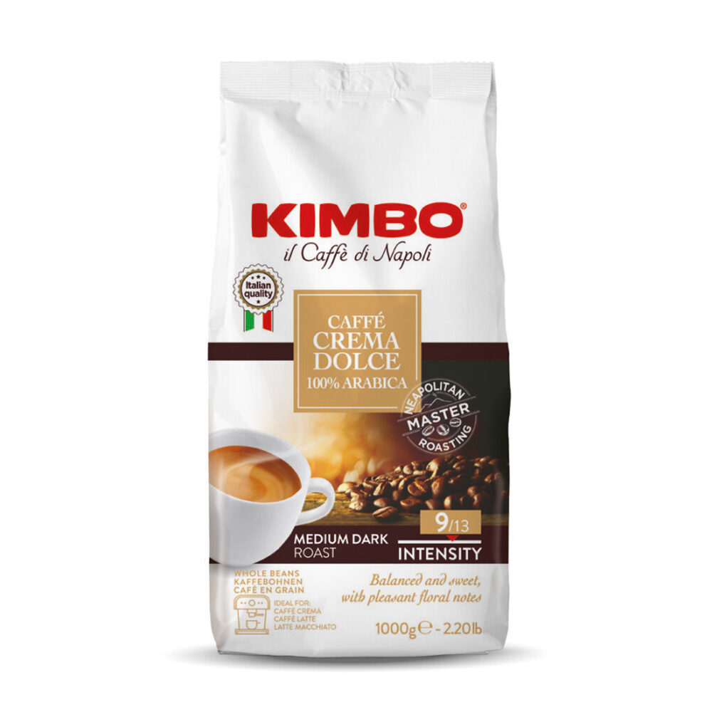 6 - 8002200140762 KIMBO 1KG CAFFE CREMA DOLCE 100% ARABICA - BEANS Kimbo Caffe Crema Dolce 100% Arabica 1kg σε κόκκους