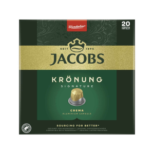 jacobs nespresso kronung crema 20caps κάψουλες συμβατές με Nespresso για espresso ή lungo με πλούσια κρέμα