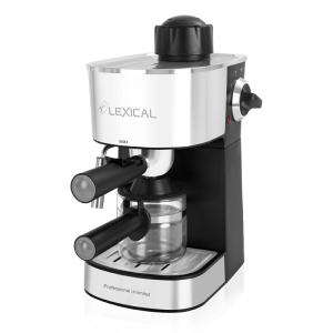 lexical lem-0601 300ml μηχανή espresso αλεσμένου καφέ 800W ασημί με πίεση 3.5 bar και αποσπώμενο ακροφύσιο αφρόγαλου