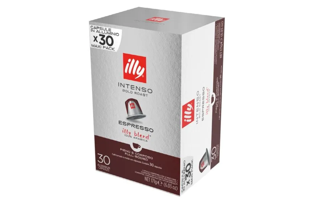 Κάψουλες Illy Intenso, Συμβατές Με Nespresso, Maxi Pack 30 Τεμάχια, 100% Arabica Espresso