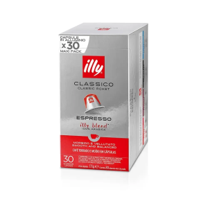 Κάψουλες Illy Classico, συμβατές με Nespresso, Maxi Pack 30 τεμάχια, 100% Arabica espresso