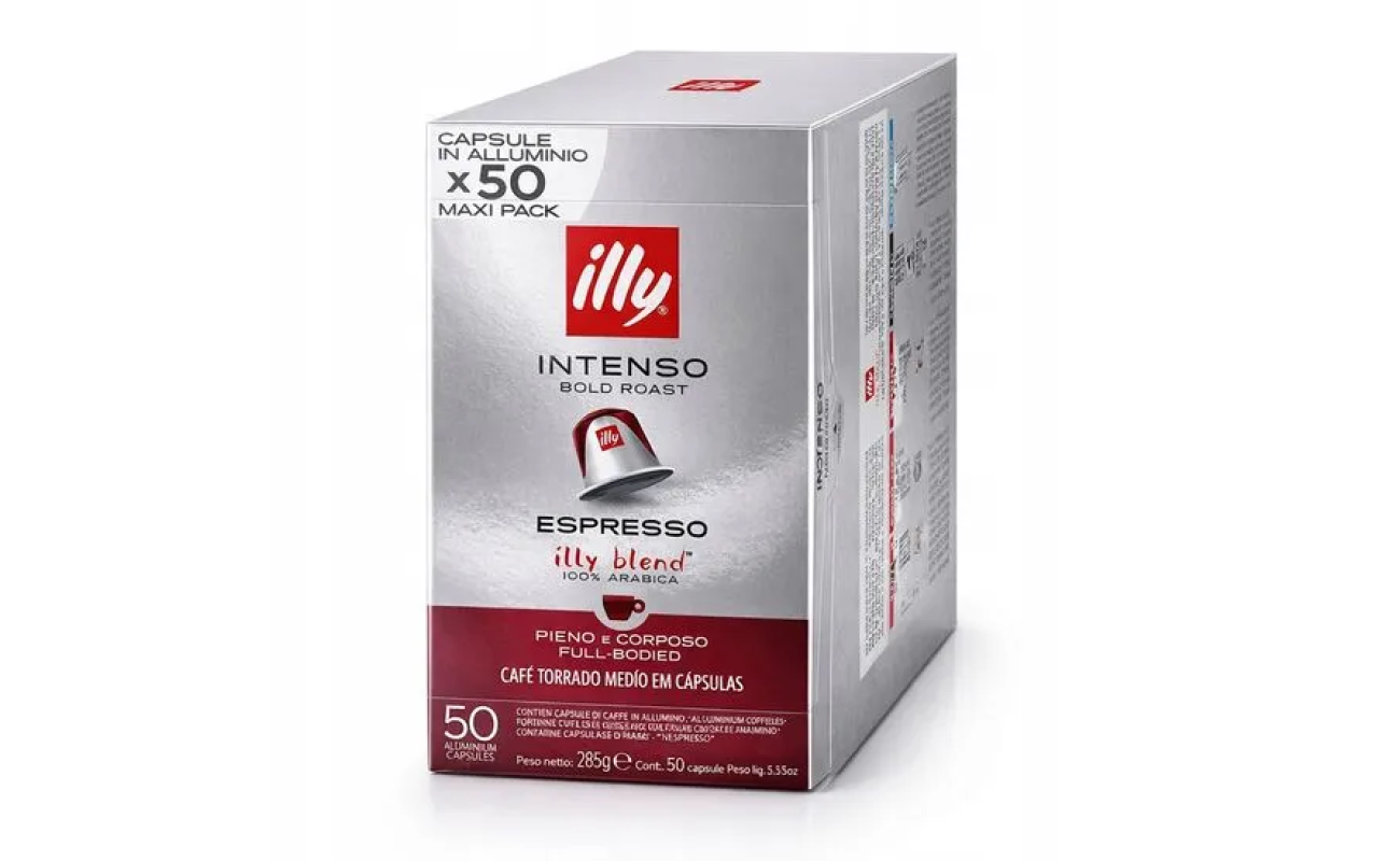 Κάψουλες Illy Intenso, Συμβατές Με Nespresso, Maxi Pack 50 Τεμάχια, 100% Arabica Espresso