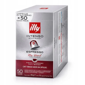 Κάψουλες Illy Intenso, συμβατές με Nespresso, Maxi Pack 50 τεμάχια, 100% Arabica espresso
