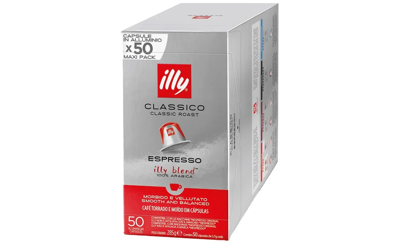 Κάψουλες Illy Classico, Συμβατές Με Nespresso, Maxi Pack 50 Τεμάχια, 100% Arabica Espresso
