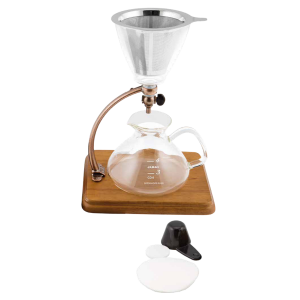 Σιφόν καφές Yama CD-8 με γυάλινα μέρη Borosilicate για ζεστό και κρύο καφέ, εργονομικό σχεδιασμό και διπλό φίλτρο