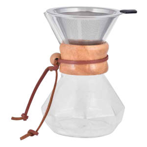 Pour Over Octagon Belogia 402006 400ml με Ξύλινη Λαβή