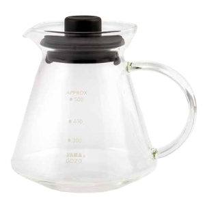 Pour Over Yama GD-20 - Γυάλινο σύστημα παρασκευής καφέ με εργονομικό σχεδιασμό