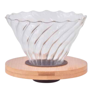 Dripper καφέ με λαβή γυαλί Belogia, σκεύος χειροποίητης παρασκευής espresso